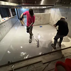 Concreate Oahu team installing concreate sealant