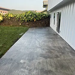 Wood effect concrete coating for Hawaii patio